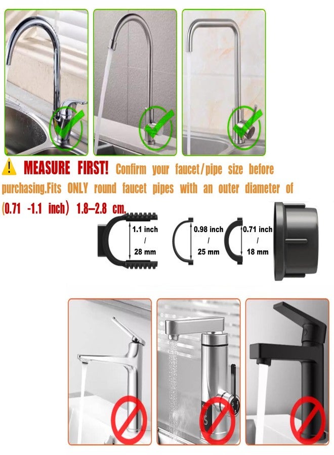 GCFTIFF Sink Organizer Rack for Kitchen and Bathroom, 2025 New Stainless Steel Detachable Hanging Faucet Drain Rack with Drip Tray Faucet Sponge Holder for Bathroom (Black, Right) - Image 5